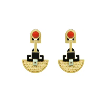 Gissa Bicalho Women's Neutrals Handmade Acrylic Earrings Ita Kahki