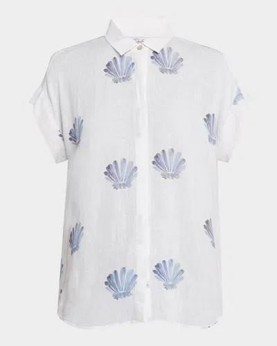 Rails Jamie Short-sleeve Linen Shirt In White