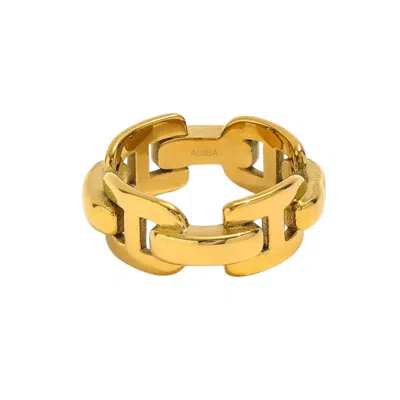 Adiba Women's The Bond Gold Plated Stainless Steel Ring