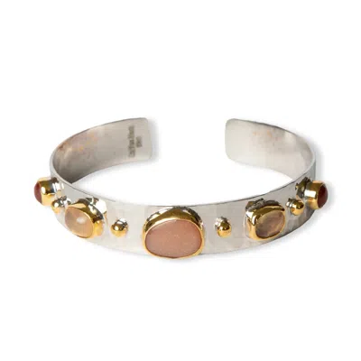 Golden Horn Jewellery Women's Silver Helen Sunset Moonstone Bracelet