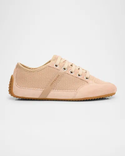 Givenchy Mesh And Suede Slim Low-top Sneakers In Pink