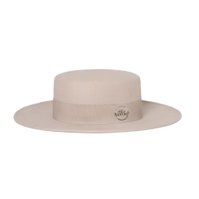 Giodoro Women's Gidoa Canotier Felt Hat In Grey Color