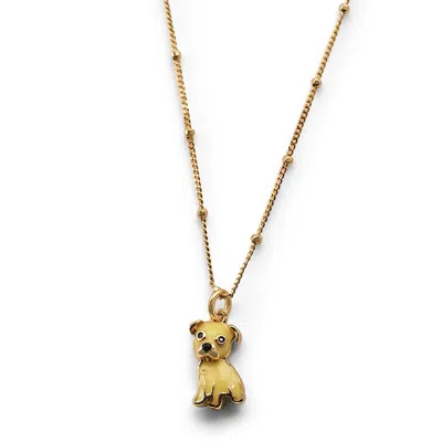 Cloud Haven Women's Yellow / Orange / Gold  Mini Pittie Sweetie Pendant In Taffy Yellow
