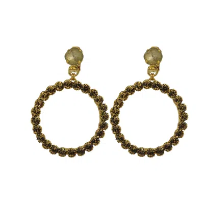 Vickisarge Women's Gold Champagne Hoop Earrings - Pierced