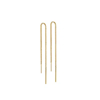 Gold Trip Women's Chain Threader Earrings In Gold