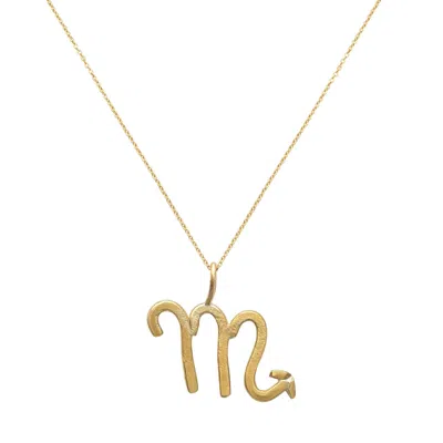 Lily Flo Jewellery Women's Virgo Solid Gold Pendant Necklace