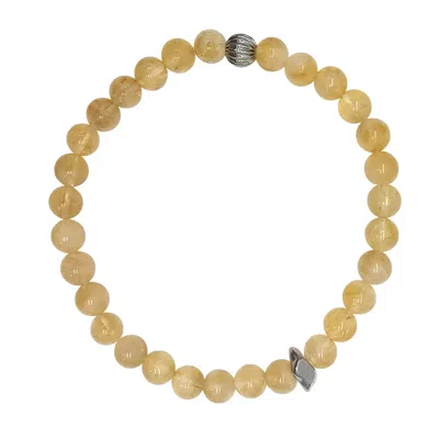 Farra Yellow / Orange Citrine Flexible Men's Bracelet