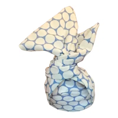 Romer Millinery Women's Blue / White Twisturban Turban Cotton Matelassé With Dots Blue/ White