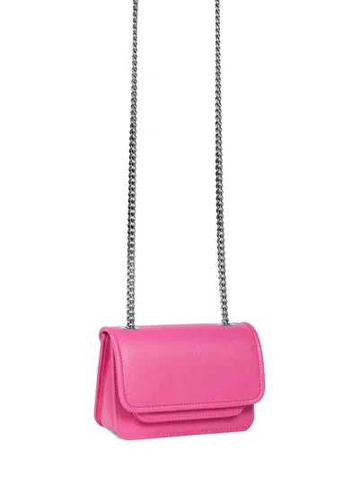 Vaskala Women's Pink / Purple Mini Bag Bright Pink With Chain