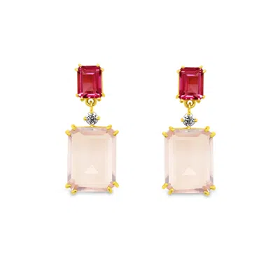 Gem Bazaar Jewellery Women's Gold / White / Pink Rosings
