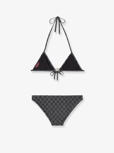Gucci Women Gg Stretch Jersey Bikinis In Black
