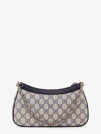 Gucci Women Ophidia Gg Supreme Fabric And Leather Shoulder Bag