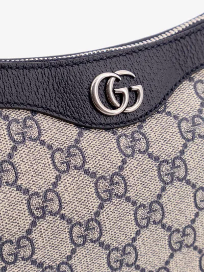 Gucci Women Ophidia Gg Supreme Fabric And Leather Shoulder Bag