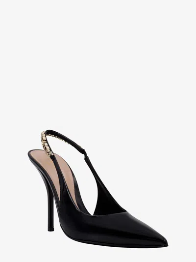 Gucci Signoria Embellished Patent-leather Slingback Pumps In Black