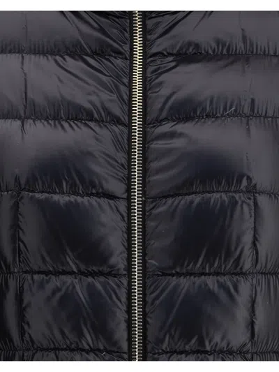 Herno Maria Long Down Jacket In Black Nylon