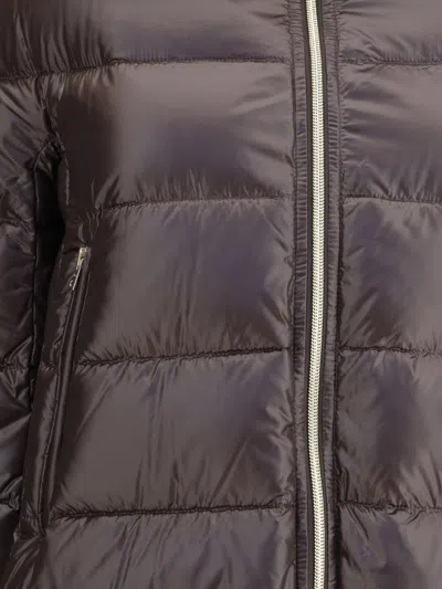 Herno Women Midi Down Jacket In Brown