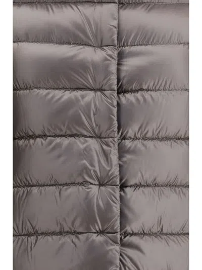 Herno Women Midi Down Jacket In Brown