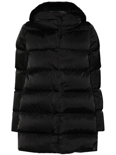 Herno Detachable-hood Padded Jacket In Black