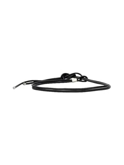Isabel Marant Adjustable Knot Detail Belt With Metal Tips In Black
