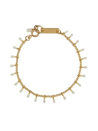 Isabel Marant Powder Laiton Resine Bracelets In Gold