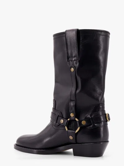 Isabel Marant Women Heiko Leather Boots With Straps In Black