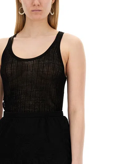 Isabel Marant Dorsia Open-knit Top In Black