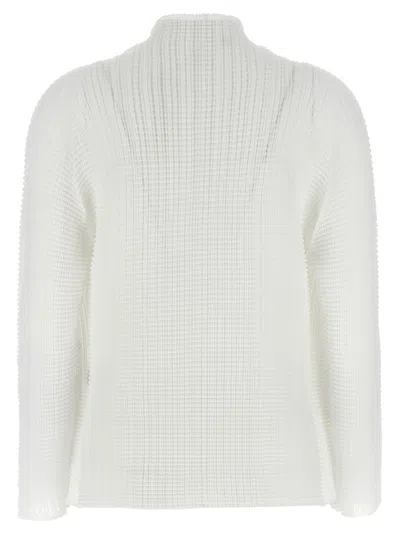 Issey Miyake Wooly Pleats-56 Sweaters And Cardigans White