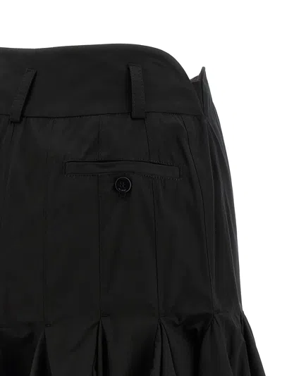 Jacquemus La Jupe Agave Pleated Poplin Midi Skirt In Black