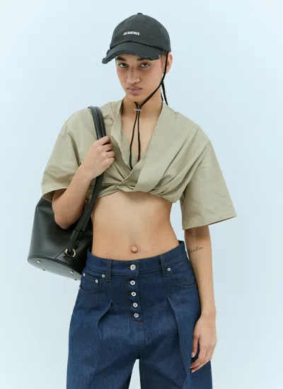 Jacquemus Women La Casquette Artichaut Baseball Cap In Green