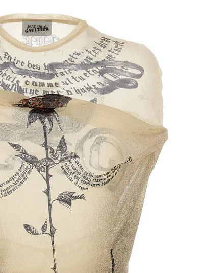 Jean Paul Gaultier The Short Tattoo Rose And Bird Dresses Multicolor In Multi