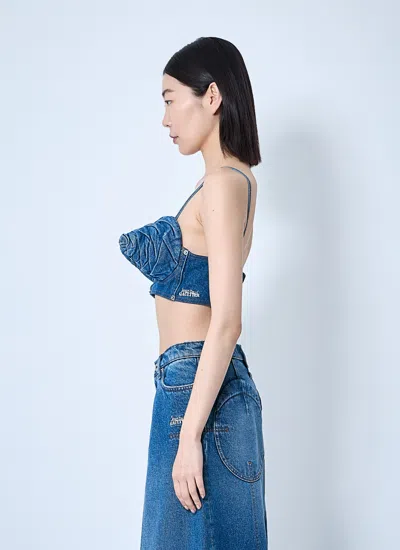 Jean Paul Gaultier Women Denim Bra In Pink