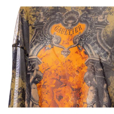 Jean Paul Gaultier Women The Medaillon Print Long Sleeves Top In Green