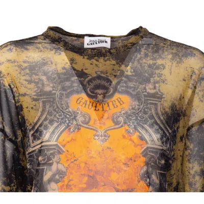 Jean Paul Gaultier Women The Medaillon Print Long Sleeves Top In Green