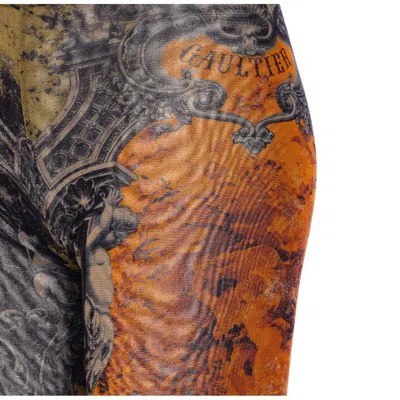 Jean Paul Gaultier Women The Medaillon Print Mesh Trousers In Multi