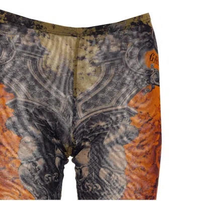 Jean Paul Gaultier Women The Medaillon Print Mesh Trousers In Multi
