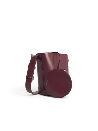 Jil Sander Cannolo Bucket In Red