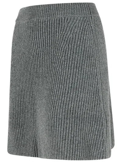 Jil Sander Wool High Waist Miniskirt