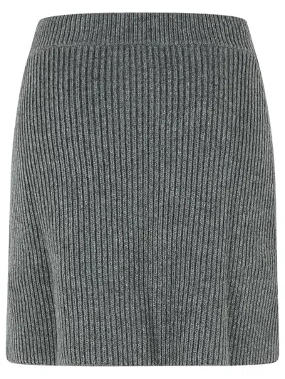 Jil Sander Wool High Waist Miniskirt