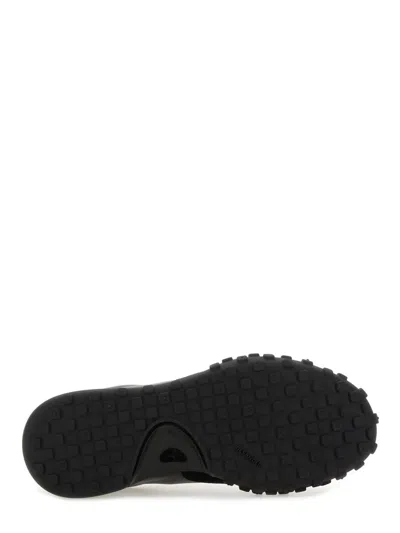 Jil Sander Low Laced Sneakers With Vulcanized Rubber Sole In Black