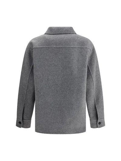 Jil Sander Men Shirt Jacket In Gray