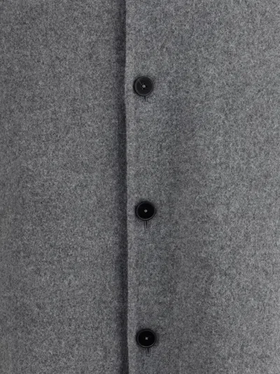 Jil Sander Men Shirt Jacket In Gray