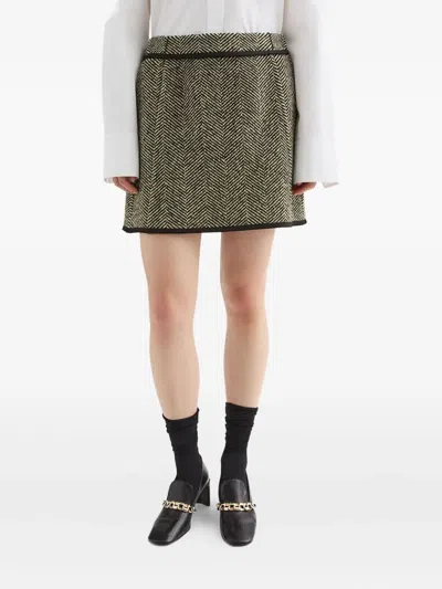 Jil Sander "102 W Trim" Skirt Clothing In Gray