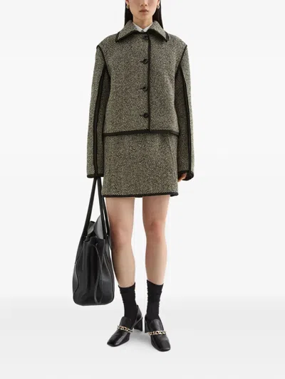 Jil Sander "102 W Trim" Skirt Clothing In Gray
