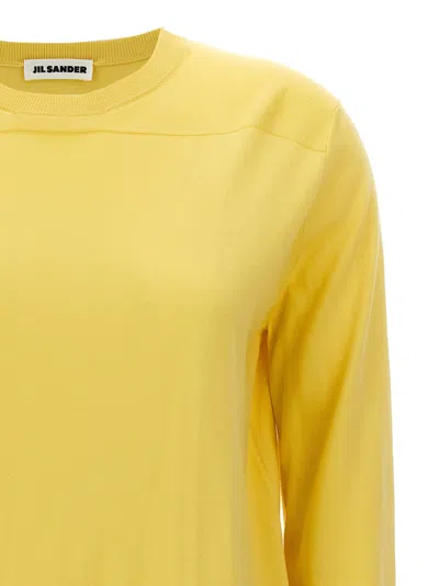 Jil Sander Women Round-neck Sweater In Yellow
