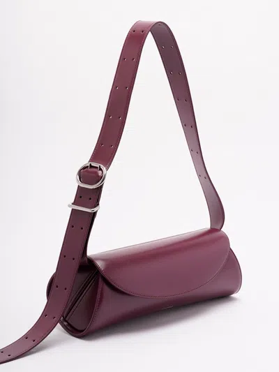 Jil Sander Cannolo Small Leather Shoulder Bag