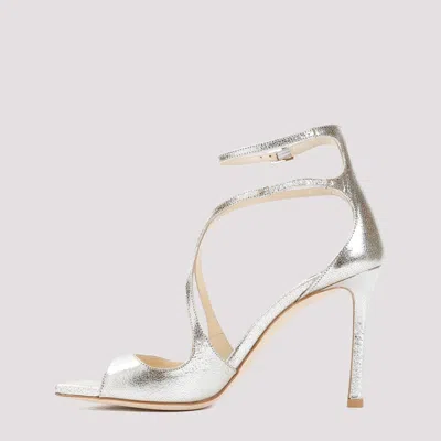 Jimmy Choo Metallic Finish Strappy High-heeled Sandals In Metallic