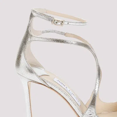 Jimmy Choo Metallic Finish Strappy High-heeled Sandals In Metallic