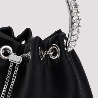 Jimmy Choo Bonbon Handbag With Drawstring Closure And Circular Metal Handle