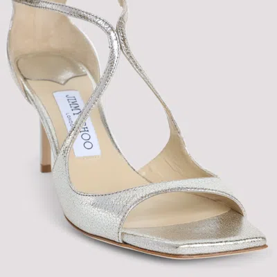 Jimmy Choo Metallic Finish Strappy High-heeled Sandals In Metallic