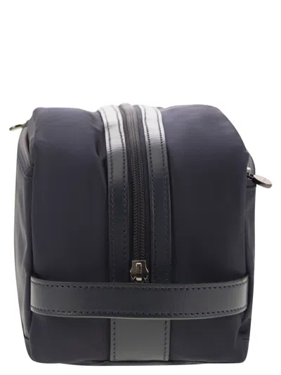 メイクポーチ KITON CIRO PAONE Nylon beauty case with frontal logo Nero Nylon beauty case with metal logo KITON CIRO PAONE - Nugnes1920